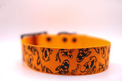Koi Fish Biothane® Dog Collar | 1.5" Pumpkin Design