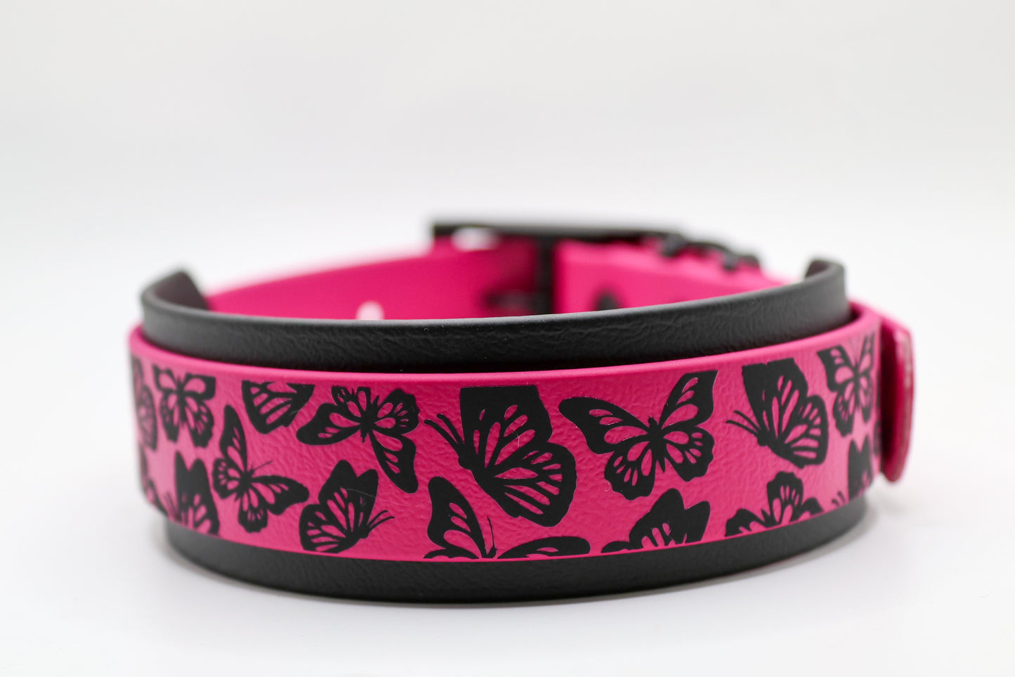Butterfly Layered Biothane® Dog Collar | 1.5" Waterproof