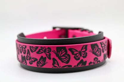 Butterfly Layered Biothane® Dog Collar | 1.5" Waterproof