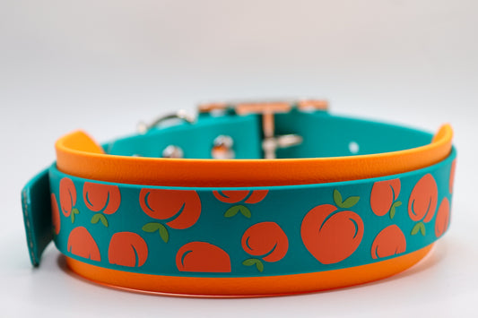 Peach Layered Biothane® Dog Collar | 1.5" Waterproof