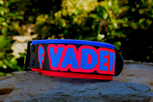 2" 3-Tone Biothane® Dog Collar | Custom Name Waterproof