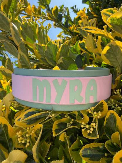 1.5" Layered Biothane® Custom Name Dog Collar | Waterproof