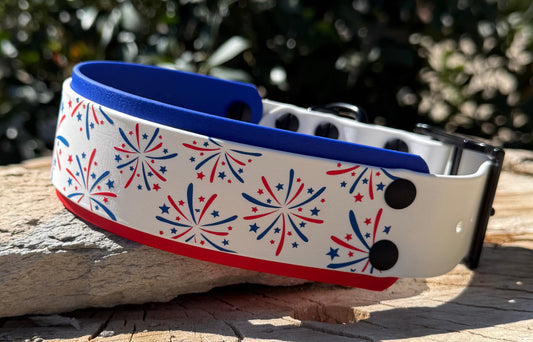 Firework Biothane® Dog Collar | 2" Layered Waterproof