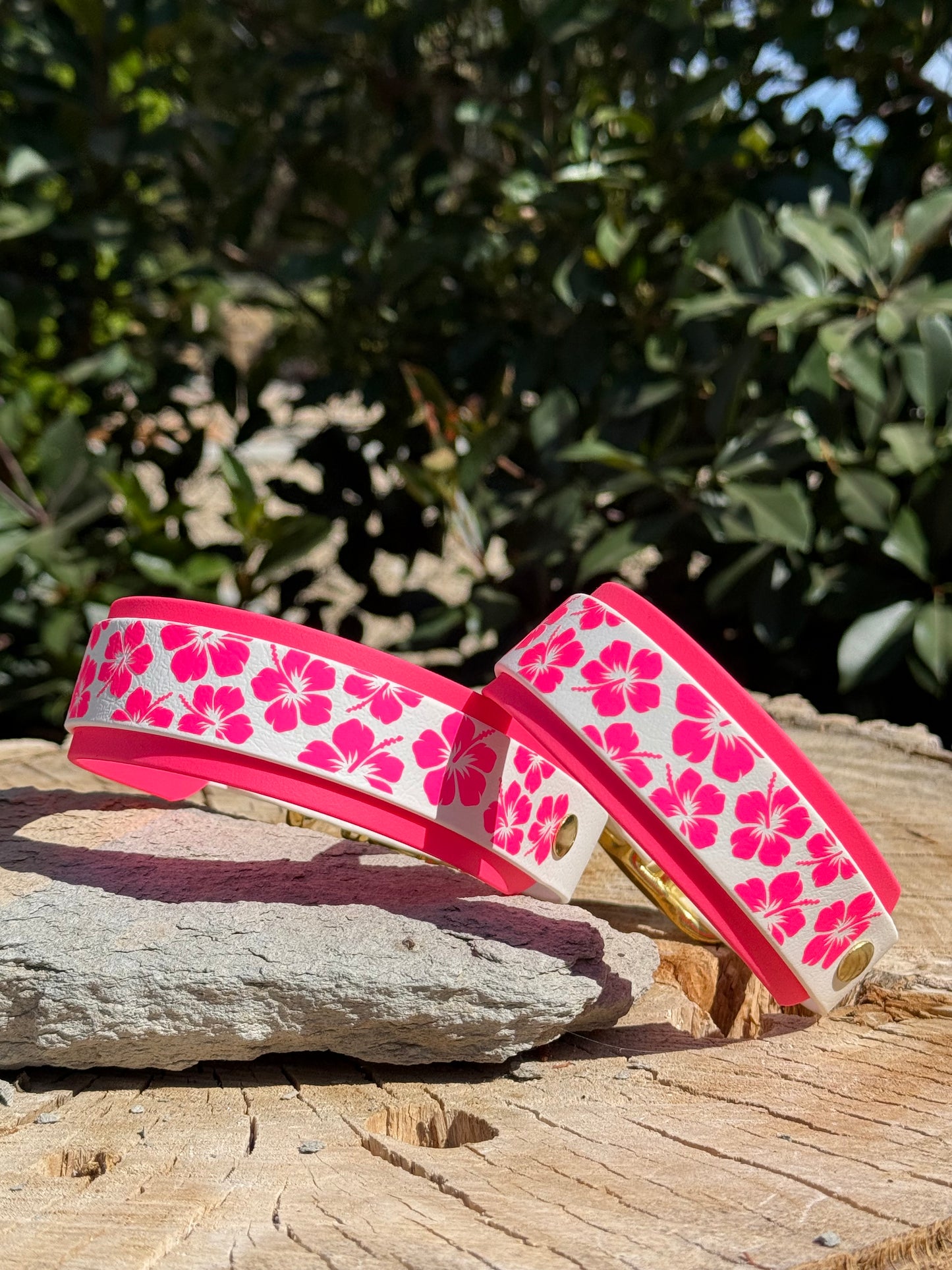 Himalayan Flower Biothane® Dog Collar | 1.5" Layered