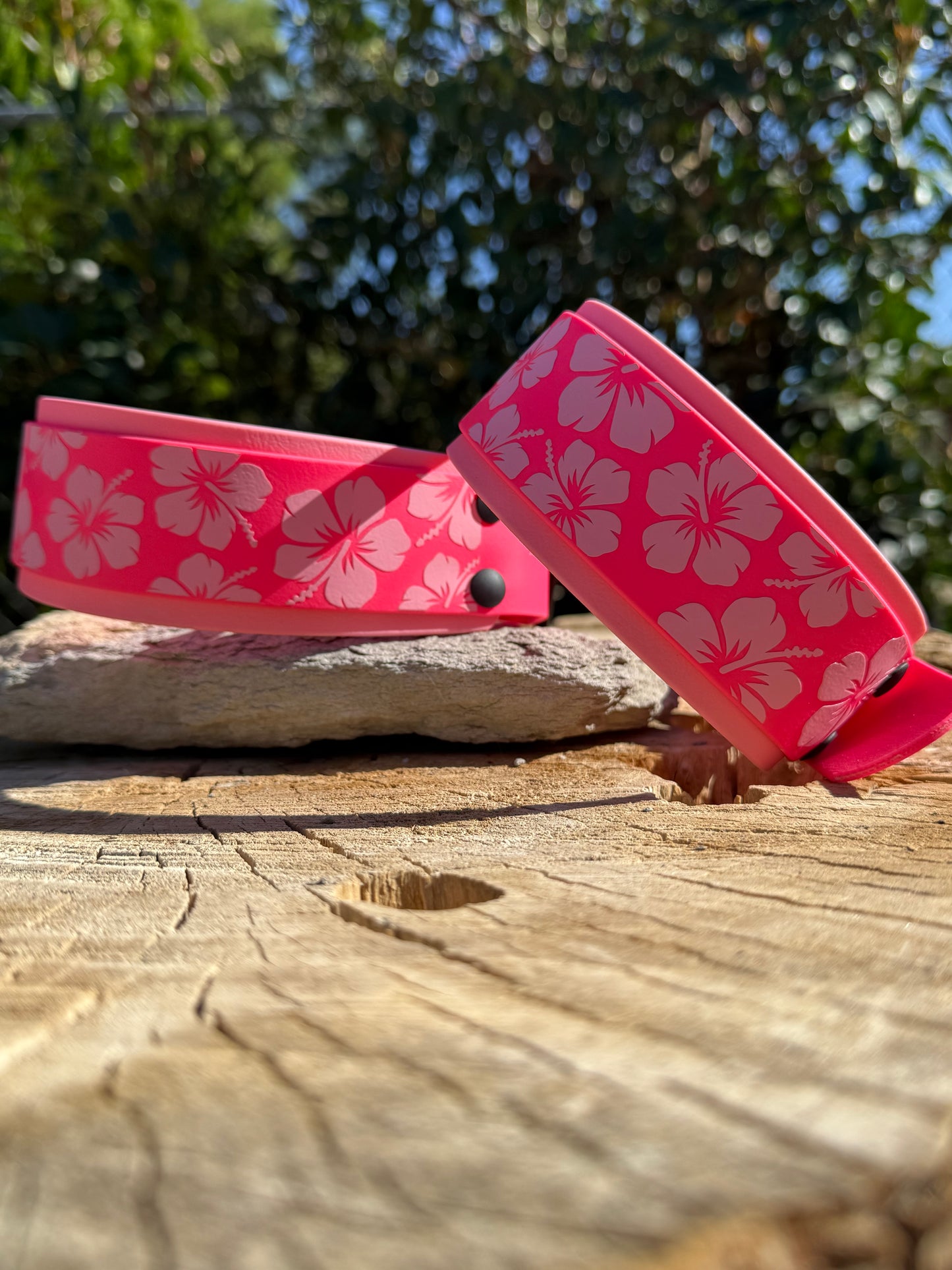 Himalayan Flower Biothane® Dog Collar | 2" Underlay + 1.5" Overlay |