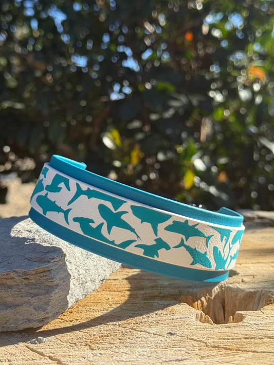 Shark Biothane® Dog Collar | 1" Over 1.5" Waterproof